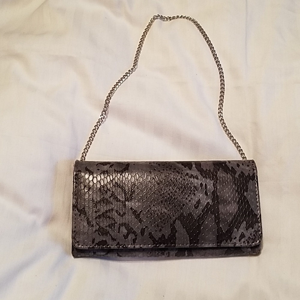 Ladies Clutch / Wallet Gray Snake Pattern - image 1